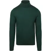 Suitable Merino Høyhalset Genser Mørkegrønn Grønn Størrelse