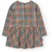 Boboli Knit Check Kjole Med Lange Ermer