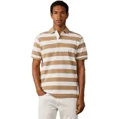 Hackett London for man. HM5600186 Polo H Str beige (XL), Casual, Cotton, Short sleeve