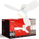 Briloner LED-takvifte Pan, likestrømsmotor, hvit, Ø 60 cm, CCT