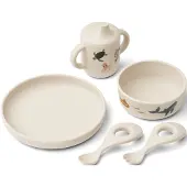 Liewood Spisesett - Silikon - 5 Deler - Ryle trykt - Sea Creatu - - OneSize - Spisesett