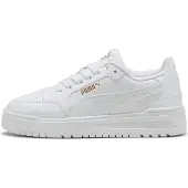 Puma Shuffle Downtown Sneakers Youth, Shoes, White/Gold, 39
