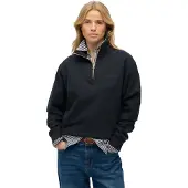 Superdry for woman. W2012666A Essential Logo Emb Half Zip navy sweatshirt (XXS), Casual, Cotton, Long sleeve