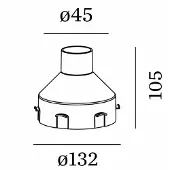 Wever & Ducre Innbyggingshus for Blink nedfelt lampe