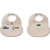 Liewood Smekker - Silikon - 2-pack - Glød - Seiling/Sandy - - OneSize - Smekke