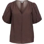Object V-hals Puffermer Bluse