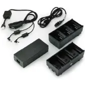 Zebra Dual 3-Slot Battery Charger Connected via Y Cable - Batterilader - utgangskontakter: 6 - Europa - for ZQ500 Series ZQ510, ZQ520 ZQ600 Series ZQ610, ZQ620