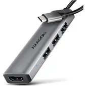 Axagon HMC-H3A STARTER - Dokkingstasjon - for skrivebord, smarttelefon, bærbar, bærbar - USB-C / USB4 / Thunderbolt 3 / Thunderbolt 4 - HDMI
