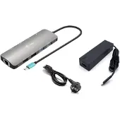 I-Tec Nano Dock - Dokkingstasjon - USB-C / USB4 / Thunderbolt 3 / Thunderbolt 4 - 2 x HDMI - 1GbE - 100 watt - Europa