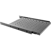 Lanberg - Rack-hylle - RAL 9004, svart - 1U - 19