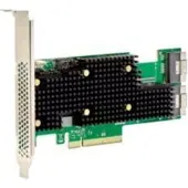 Broadcom eHBA 9620-16i, PlayStation Network, SAS, SATA, Full høyde/lav profil, PCIe 4.0, Sort, Grønn, Sølv, 5000000 timer