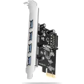 Axagon PCEU-430RS-kontroller, PCIe-kontroller, 4x USB 5Gbps-port, SATA-strømforsyning, Renesas PD720201, SP