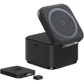 Baseus MagPro 3in1 25W MagSafe Compatible Inductive Charger for Phone and Smartwatch - Black