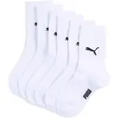 Puma Classic Socks Youth (6-pack), Kids, White, 31-34