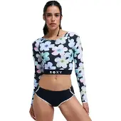 Roxy Active Ls Crop Top Langermet lycra grå