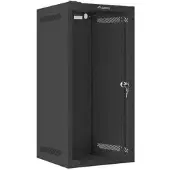 Lanberg - Rack skap - veggmonterbar - RAL 9004, svart - 12U - 10