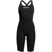 Funkita Fast Legs Still Black åpen Rygg Konkurransebadedrakt