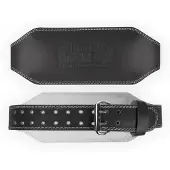 Gorilla wear 6 Inch Padded Leather Belt, black/black, small/medium