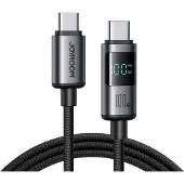 JOYROOM 100W USB-C-kabel med digital skjerm 1,2 m - Svart
