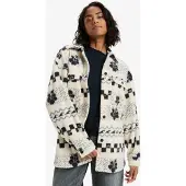 Roxy Morning Crush Shacket Sherpa Jakke hvit