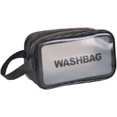 INF Gjennomsiktig toalettveske Black
