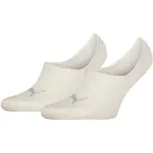 Puma Unisex High Cut Footie Socks (2-Pack), Men, Oatmeal, 35-38