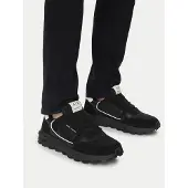 Armani Exchange for man. XM002197AF17447MC024 Sneakers with black contrast inserts (43), Flat, Laces, Casual, Mesh