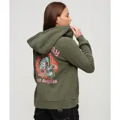 Superdry Tattoo Rhinestone Genser Med Hel Glidelås