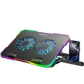 Wozinsky WDCX-A26 NitroCool RGB kjøleplate for gaming-bærbare – svart
