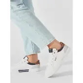 Pepe Jeans for boy. PBS30569 Kenton Court Leather Sneakers white (33), Flat, Laces, Casual, children's fashion