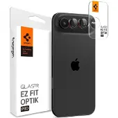 Spigen Optik Pro L-serien, 2-pakning med iPhone Air-objektivglass – svart og rødt