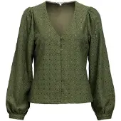 Object V-hals Puff Bluse