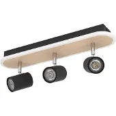 Eglo RIMBOCCHI spot skinne L460 20W 2500LM tre/sort