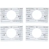 Electrolux skylt program-, knapp bryter-, klebemiddel, DA,NO,FI,SV 140290929011