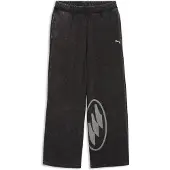 Puma Wide Graphic Pants Unisex, Clothing, Black, L
