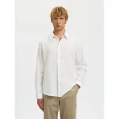 Selected Regclay Linenblend Skjorte Med Lange Ermer