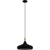 Eglo Sabinar pendellampe, 1-lys, svart, Ø 40 cm
