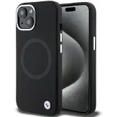 BMW Signature Liquid MagSafe-etui i silikon for iPhone 15 Plus - svart