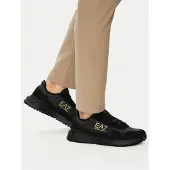 EA7 unisex. 7X000380_AF19175 Running Shoes Inspired Black (41 1/3), Flat, Laces, Sport