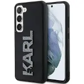 Karl Lagerfeld 3D gummideksel med glitterlogo for Samsung Galaxy S24 - svart
