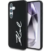 Karl Lagerfeld Etui Silikon Metall Metall Signature Logo Samsung Galaxy S25 svart