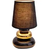 Näve Bordlampe Stoney, keramikkfot og tekstilskjerm