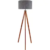 Näve Gulvlampe 2072528, tripod av tre, tekstilskjerm