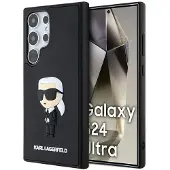 Karl Lagerfeld 3D Ikonik-etui i gummi for Samsung Galaxy S24 Ultra - Svart