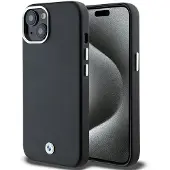 BMW Signature Wrapped Metal MagSafe-etui for iPhone 15 Plus / 14 Plus - svart