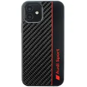 Audi karbonfiberstripe iPhone 11 / Xr 6,1" svart/svart hardcase AUS-TPUPCIP11-R8/D1-BK