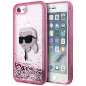Karl Lagerfeld KLHCI8LNKHCP iPhone 7/8/ SE 2020/2022 rosa/rosa hardcase Glitter Karl Head
