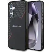 Mercedes AMG Double Layer Rhombs MagSafe-etui for Samsung Galaxy S25 - Svart/Rød