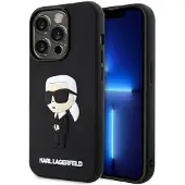 Karl Lagerfeld KLHCP14L3DRKINK iPhone 14 Pro 6,1" svart/svart hardcase Rubber Ikonik 3D