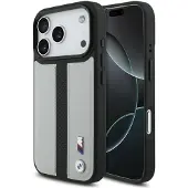 BMW M MagSafe-etui med perforert stripelogo til iPhone 17 Pro – grå